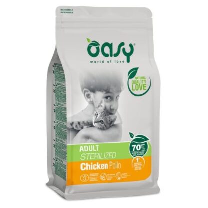Oasy gatto adult sterilized pollo 1,5 kg