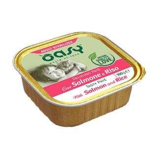 Oasy patè sterilized salmone e riso - 100 gr
