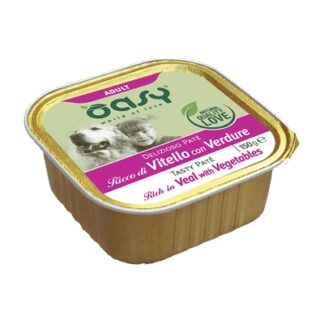 Oasy patè cane vitello con verdure - 150 gr