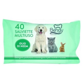 Bengy salviettine detergenti all'olio di neem - 40 pz