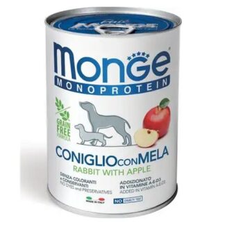 Monge cane solo coniglio con mela grain free - 400 gr