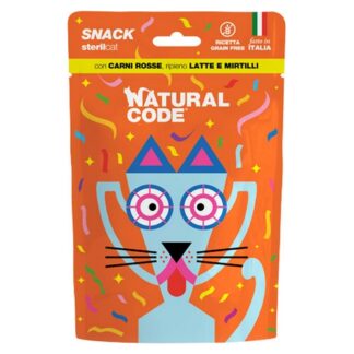 Natural code biscotti grain free gatto sterilizzato carni rosse
