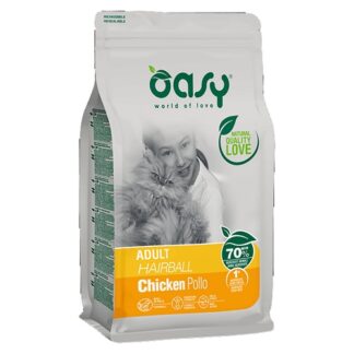 Oasy gatto adult hairball pollo 1,5 kg