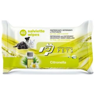 Professional pets salviettine alla citronella - 40 pz