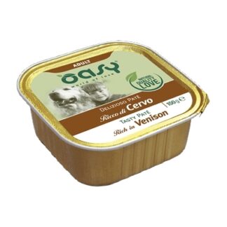Oasy patè cane adult cervo - 150 gr